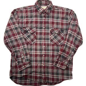 Original Deep Freeze‎ Plaid Cold Weather Button Up Shirt Mens XL Heavy Flannel